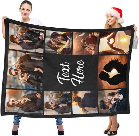 Custom Blanket with Picture Text Customized Blanket