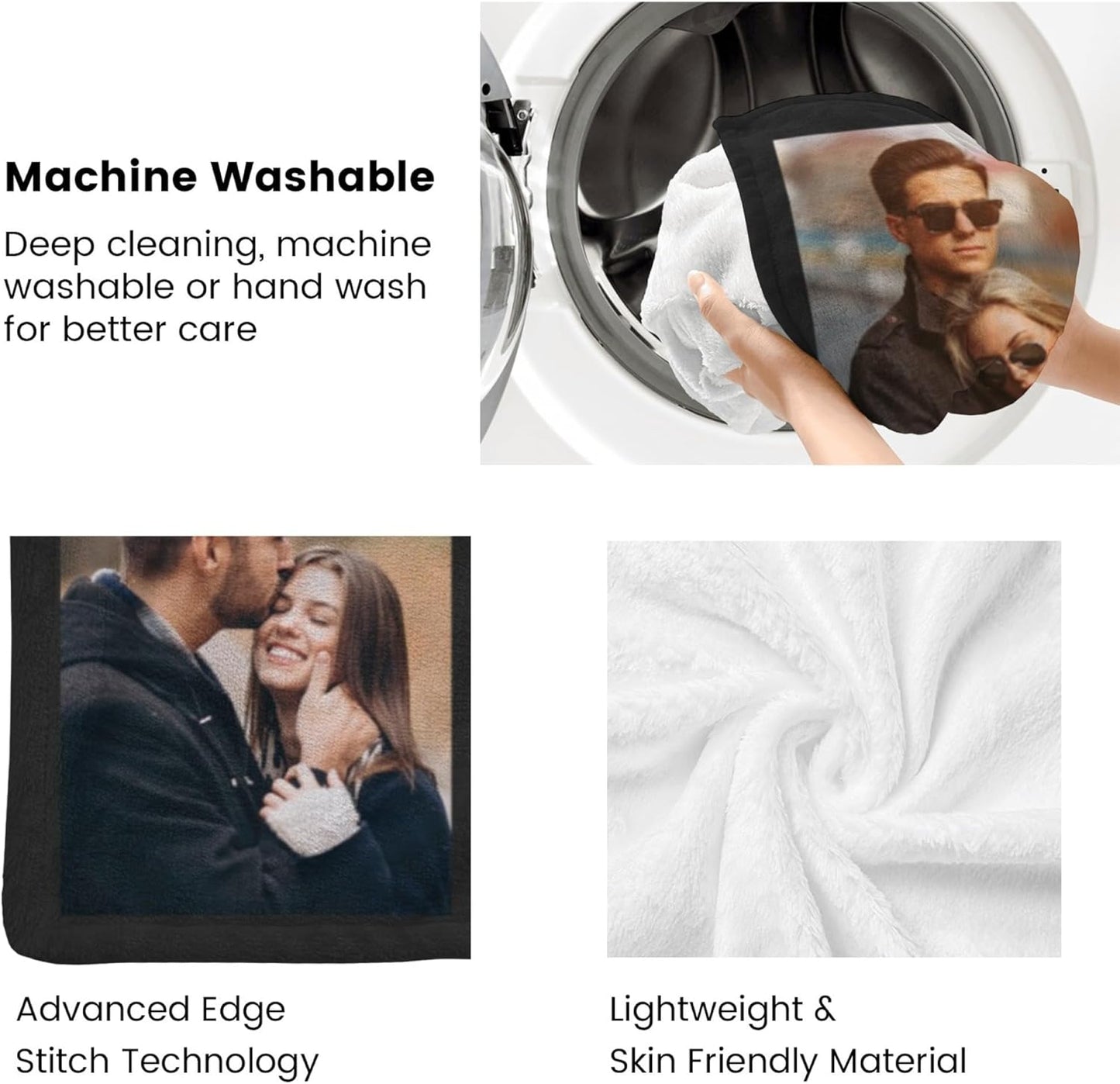 Custom Blanket with Picture Text Customized Blanket