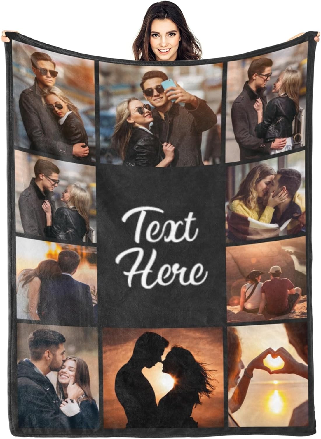 Custom Blanket for Girlfriend Boyfriend Gifts Personalized