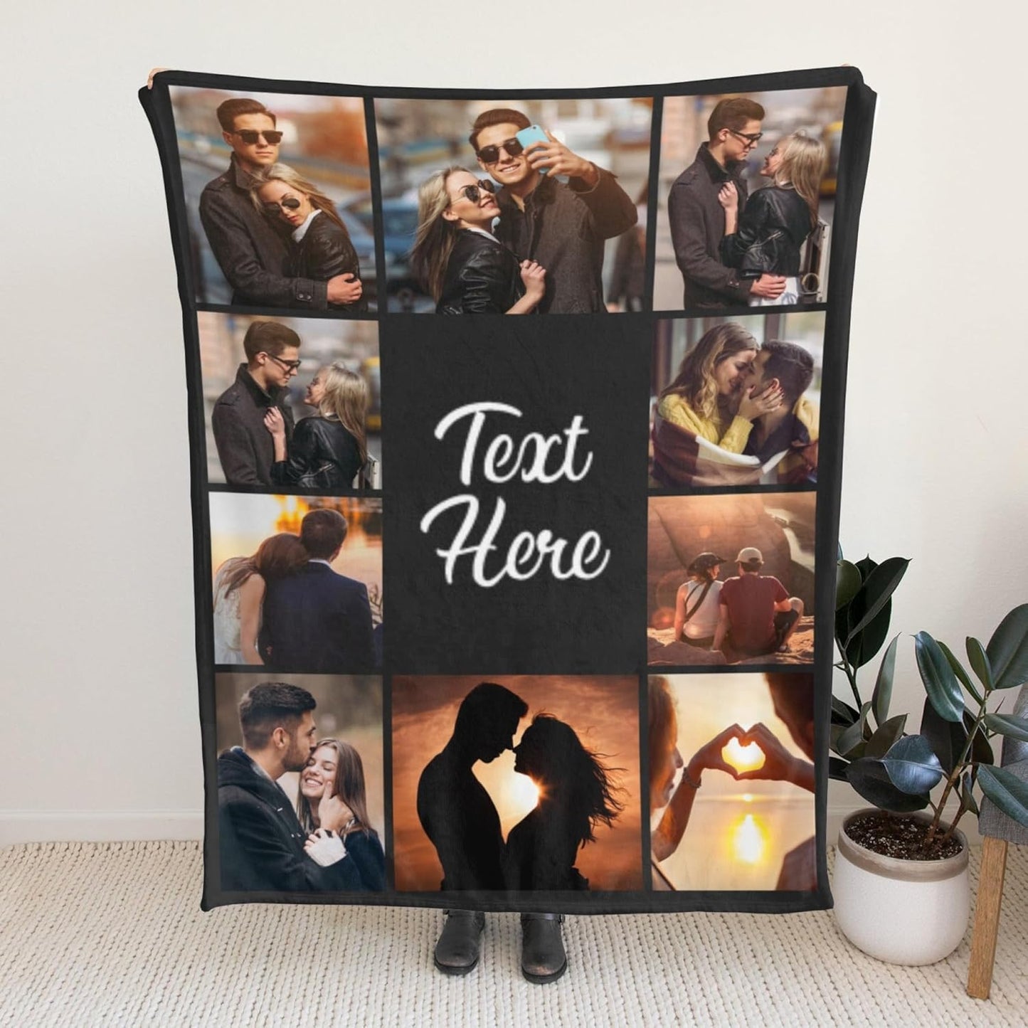 Custom Blanket for Girlfriend Boyfriend Gifts Personalized